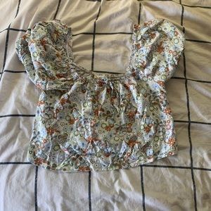 floral butterfly shirt